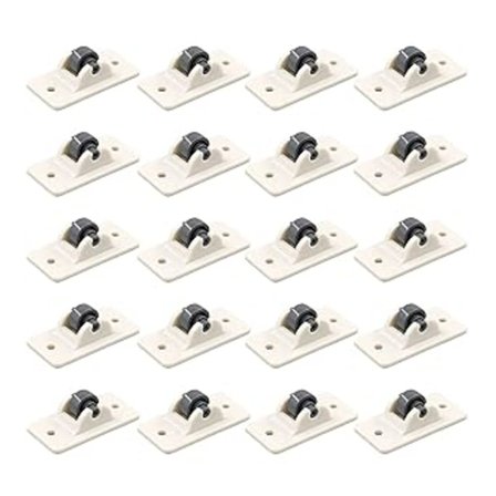 20-pack Mini Självhäftande Hjul, Små Självhäftande Hjul, Icke-Svängbara Hjul, Fästbara Hjul för Små Möbler, Möbelhjul i Plast
