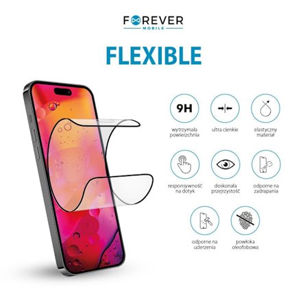 Forever Flexibelt hybridglas för iPhone 14 Pro Max 6,7"