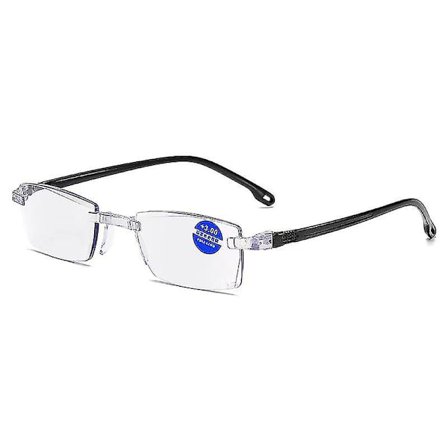 Miesten reunattomat lukulasit bifokaalit kauas ja lähelle suurentavat silmälasit miehille +100 - +400