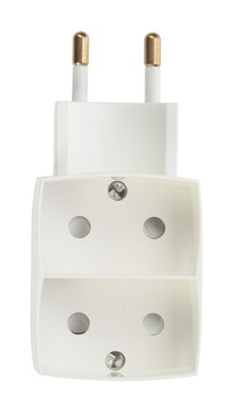 Nordic Quality 2-vägs fördelarkontakt platt, Vit