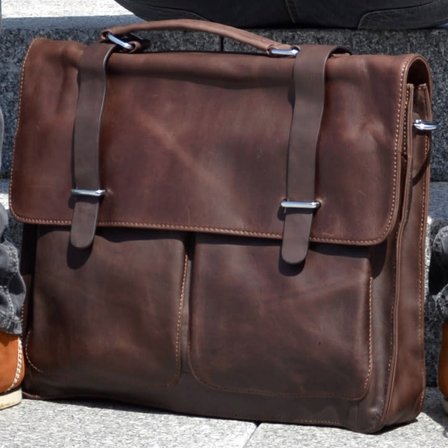 Sac en cuir marron vintage pour hommes - Sacs en cuir