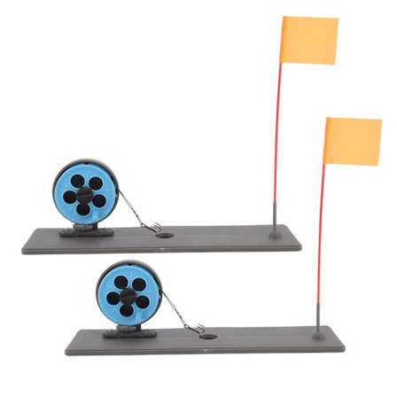 2 stk Isfiske Flaggmarkørstang Automatisk Flytende Stabil Bærbar Isfiskestav Tip Up for Vinter