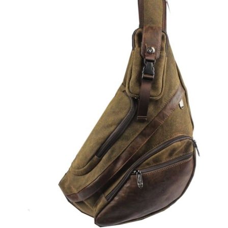 Canvas Sling Bag Ryggsekk Crossbody Skulderveske Brystveske for Menn Kvinner Reise Utendørs Business Ryggsekk Dagstursekk #40kaffe(canvas)