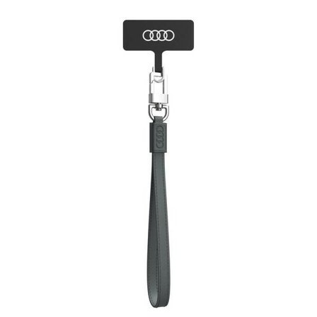 Audi Crossbody Nahka Universal Lanyard 28cm x 10mm - Harmaa