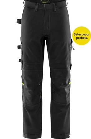 Arbetsbyxor Fristads Herr Flex hantverkarbyxa stretch 2801 GHST, Svart Arbetskläder