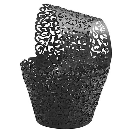 25 stk. Laserkuttede cupcake-omslag Bryllupsfest Bakedekorasjoner i 8 farger