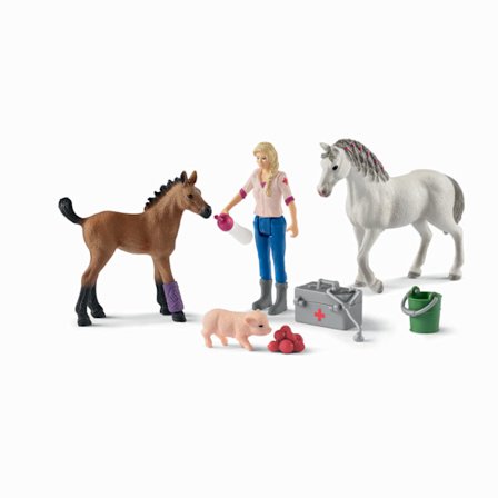 schleich FARM WORLD Veterinärbesök hos sto och föl 42486