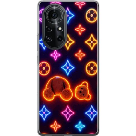 Yhteensopiva Puhelinkuori Huawei Huawei nova 8 Pro Neonvärisellä ylellisellä kuviolla, jossa hehkuvia nalleja pop-taide-esteetiikassa