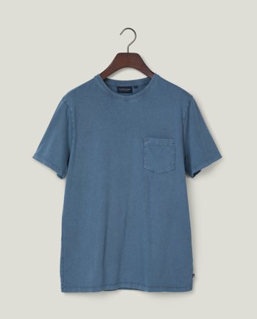 Lexington T-Shirt aus Bio-Baumwolle, Mittelblau