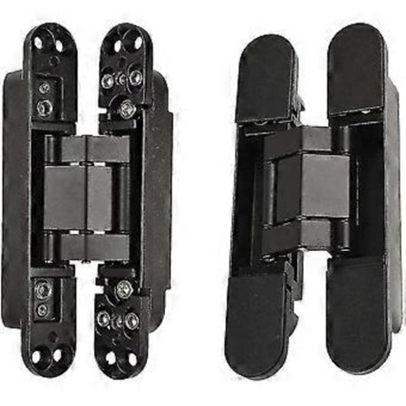Usynlige Skjulte Hængsler - Holdbar Zinklegering, 180 Graders Sving, Nem Installation, Passer til 35-40mm Tykke Døre