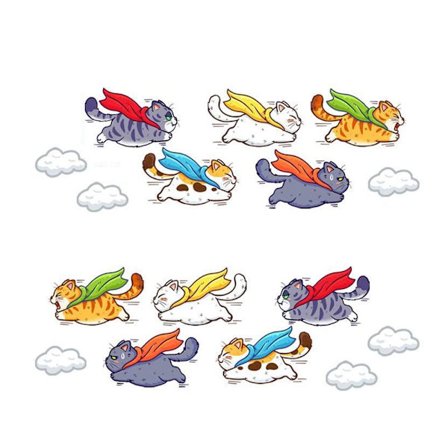 (lentävä kissan auton tarra)Naarmu kissan vinyyli auton tarra, 3D-sarjakuva