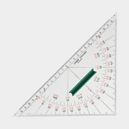 Protractor / nautical triangle Linex 3200MRH, 320 mm, two-color print, with handle