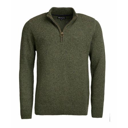 Barbour Round-neck Strik Grøn, Herre Strik, Størrelse: L