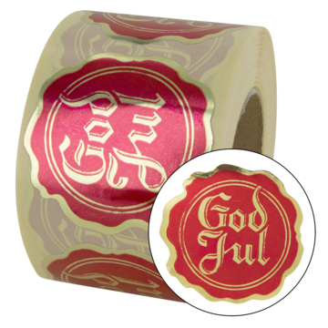 ETIKETT JULESEGL GULL 48MM