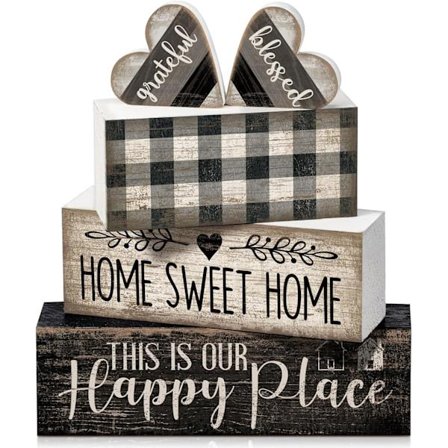 Svart och vit flervånings hjärtformad bricka för köksdekoration, lämplig för matbord, kökshyllor och skrivbord (4-delars set).