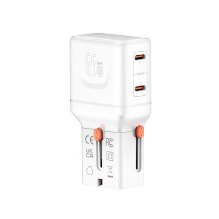 4Smarts Nomad Pocket GaN 65W Universal Travel Adapter - White