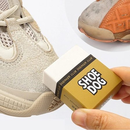 Skorengöringssudd mocka fårskinn matt läder tyg skovård rengöringsborste gummi vita skor sneakers stövlar rengöring vård