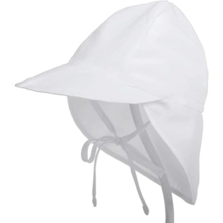 Børns solbeskyttende hat udendørs åndbar mesh baby solhat strandhat rejsehat, hvid