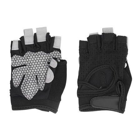 Et par Halvfinger Sportshandsker Justerbar Ventilation Aftagelig Trækpluk Anti-Slip Sportshandsker til Mænd Kvinder S