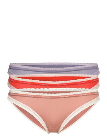 Bikini 3Pk Trosa Brief Tanga Multi/mönstrad Calvin Klein