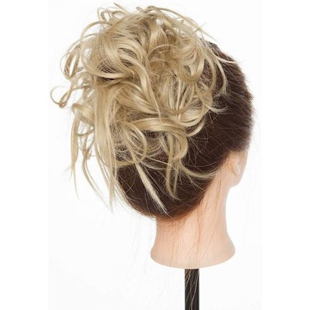 Gummisnodd med lockig knut eller slarvig snurra förlänger naturligt blont hår