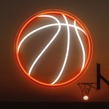 Basketball Neonskilt, Basketball LED Neonlys, Dæmpbare LED Neonskilte til Vægdekoration, Drevet af USB Vægdekoration Æstetik, Sports Neonskilte