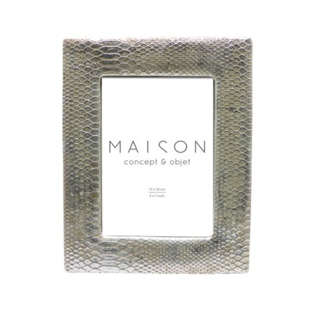 Hopeanvärinen polyresiinivalokuvakehys 19x3x24 cm