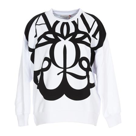 Alexander McQueen Exploded Seal Logo Sweatshirt Hvid, Dame Sweatshirts