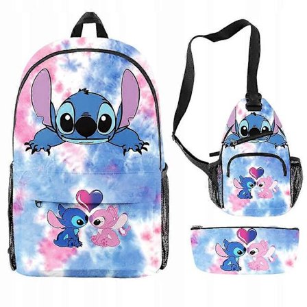 Stich Skoletaskesæt Penalhus Taske 3i1