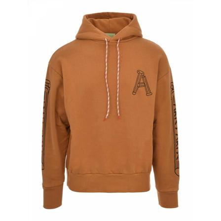 Aries, Sweatshirts Hoodies Brązowy, Mężczyzna, Rozmiar: M