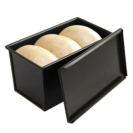 750g Non-stick brødform rektangel bageform kage toastform bakke + låg