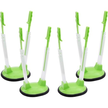 Pussipidike muovipusseille, säädettävä hands-free avoin pussipidike säilytyspussipidike jalusta ruoanvalmistuspussiin (4 kpl)