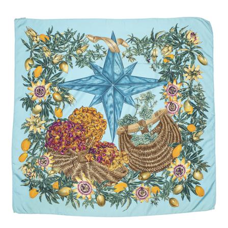 Hermès Vintage, Pre-owned Scarf Blauw, Dames, Maat:ONE Size