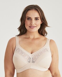 BH uden bøjle Cotton Star Beige - E75 - Swegmark