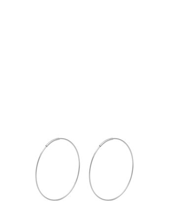 Pilgrim Raquel X-Large Hoop Earrings Silver-Plated - Silver - ONE SIZE