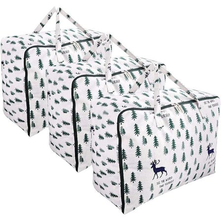 Stor opbevaringspose, tøjopbevaringspose, opbevaringspose til dyne under sengen, opbevaringspose med lynlås, genanvendelig, sammenklappelig, vandtæt-