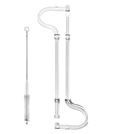 Glass sugerør mot leppe-rynker, gjenbrukbar, høyt borosilikatglass