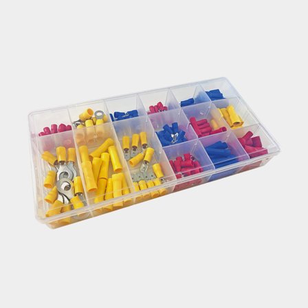 Sortimentsbox kabelskor 150 delar