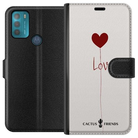 Yhteensopiva Lompakkokotelo Motorola Motorola Moto G50 Cactus and Friends - Love Balloon Minimal