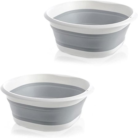 Kokoontaitettava kulho, 2 kpl pyykkikoreja, 25 cm kokoontaitettava pyöreä kannettava pyykkikori retkeilyyn