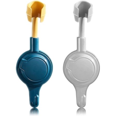 Duschhållare Set med 2, 360° Svängbar Sugkopp, Stor Fast Dörr