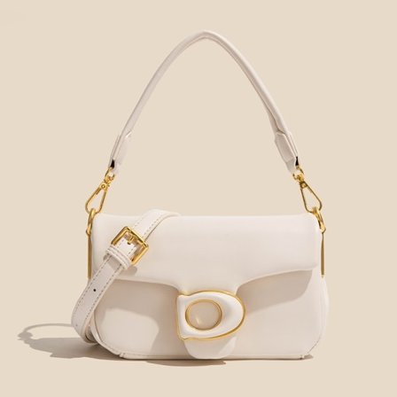 High-end kæde lille firkantet taske, dame Hvid