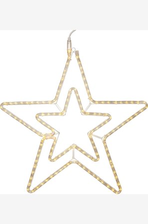 Star Trading - Siluetti Ropeart 69 cm - Valkoinen - Koristevalaisimet - - Homeroom