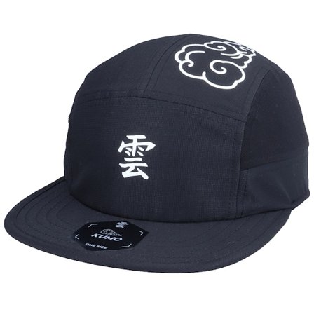 Kumo - Kanji Cloudfit Black 5-Panel 5panel Black Cap - @ Hatstore