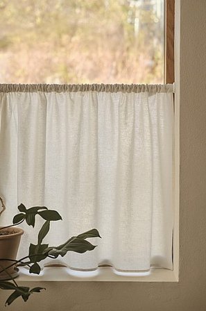 Jotex - Cafégardin Linnemix Naturvit MILLY - Köp Gardinkappor hos Jotex