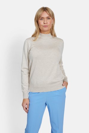 BRANDTEX - Turtleneck Strik - Råhvid