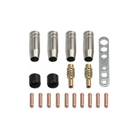 19 st 15AK MIG/MAG Svetskontakt Huvud Set 0.8mm M6 Gasmunstycke T