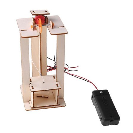 DIY Elektrisk Heis Modell Barn Gutt Leker Vitenskapelig Eksperiment Puslespill Ki