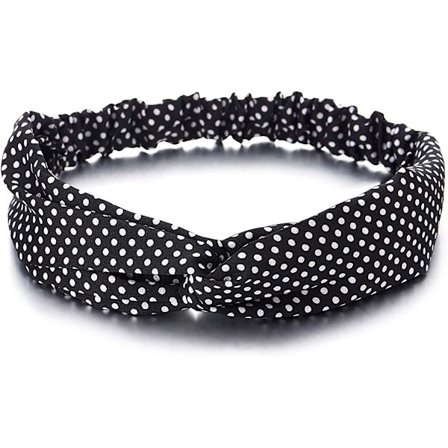 Boho Gypsy Hippie Polka Dot Hår Wrap Cross Turban Hodebånd Hår