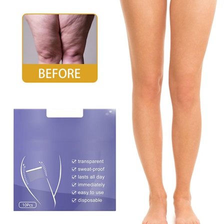 10 st lårstramande klistermärken genomskinliga självhäftande remsor omedelbart celluliter och slapp hud